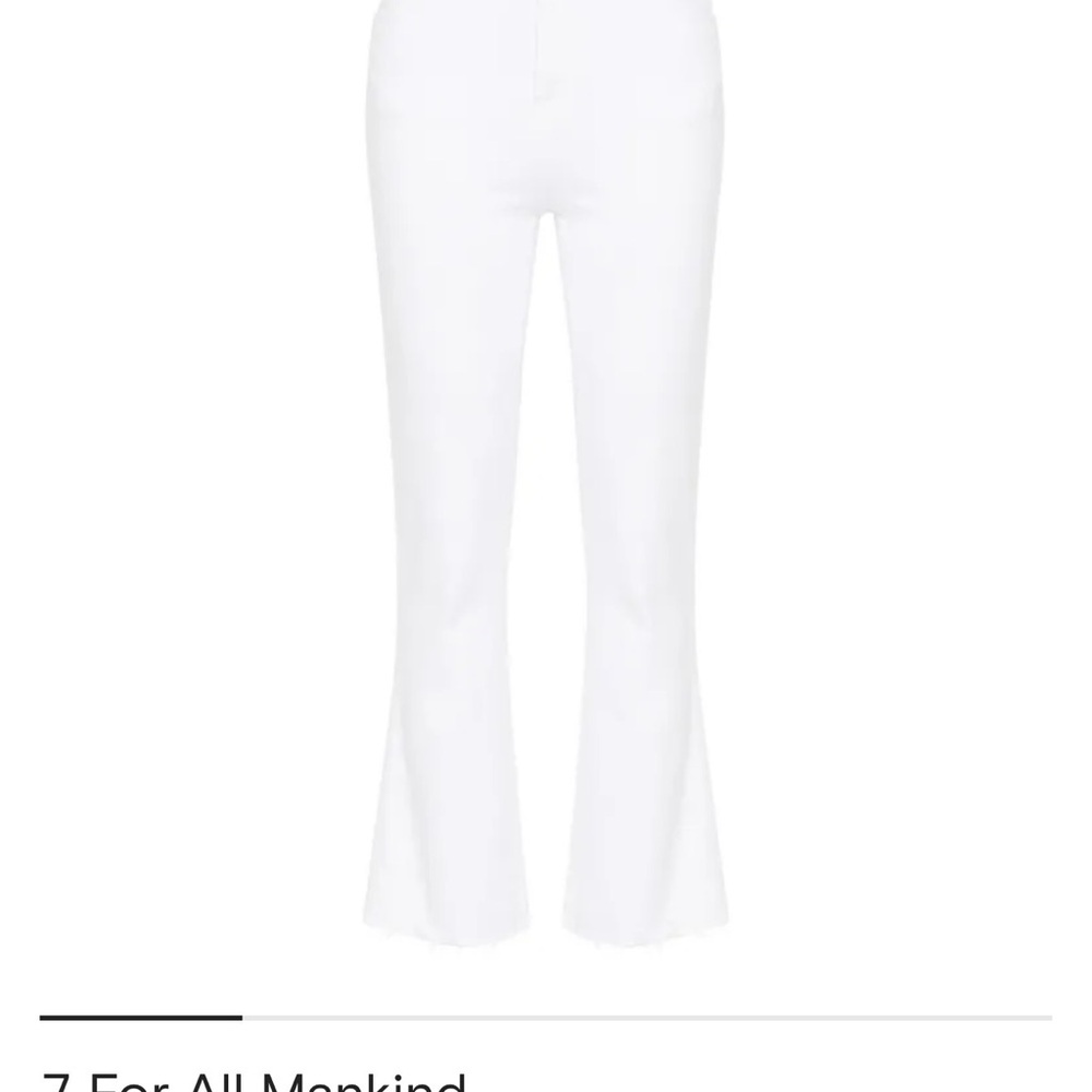 White high waist jeans cropped boot cut